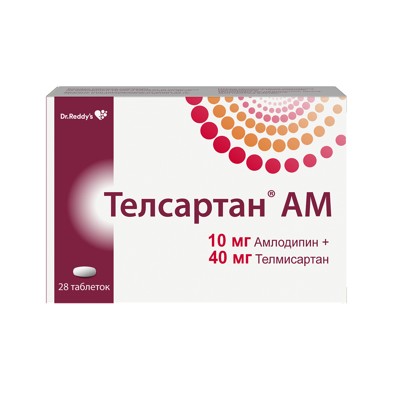 ТЕЛСАРТАН АМ ТАБ 10МГ+40МГ №28