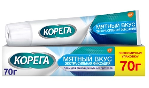 КОРЕГА ЭКСТРА КРЕМ ДЛЯ ФИКС З/ПРОТЕЗОВ СИЛЬНЫЙ МЯТНЫЙ ВКУС 70МЛ №2