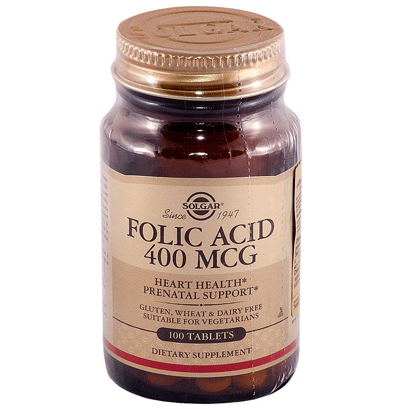 СОЛГАР ФОЛИЕВАЯ КИСЛОТА ТАБ 400МКГ №100