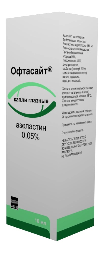 ОФТАСАЙТ КАПЛИ ГЛАЗНЫЕ 0,05% ФЛ-КАП 10МЛ