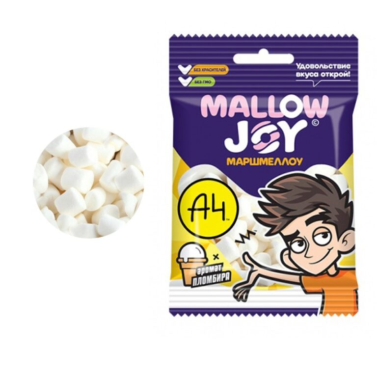 ВЛАД А4 MALLOW JOY МАРШМЕЛЛОУ СО ВКУСОМ ПЛОМБИРА 15Г УТ64113/КОНФИТРЕЙД/
