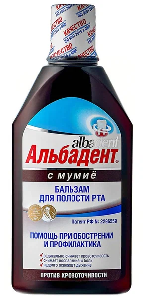 АЛЬБАДЕНТ БАЛЬЗАМ ДЛЯ ПОЛОСТИ РТА С МУМИЕ 400МЛ
