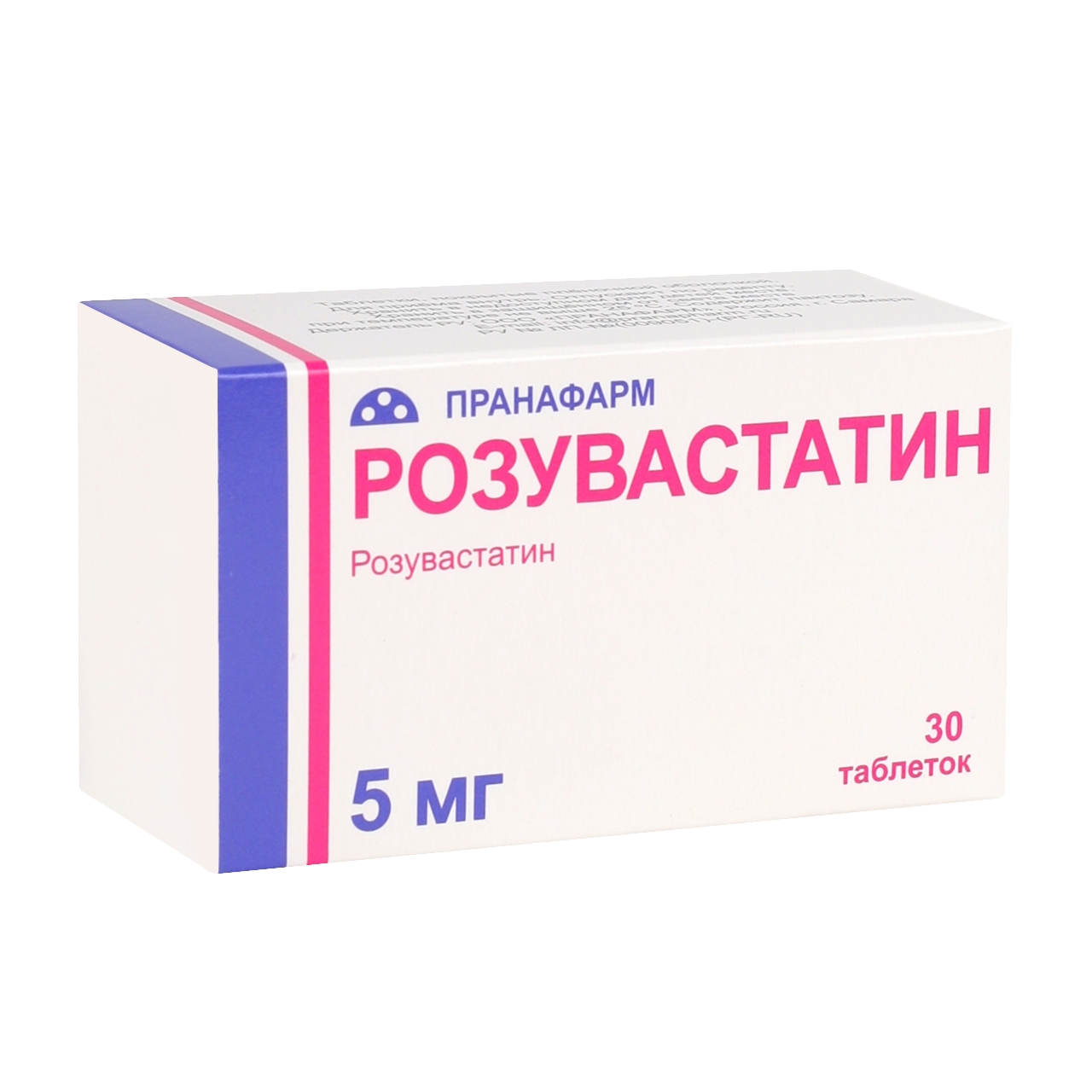 РОЗУВАСТАТИН ТАБ П/О 5МГ №30/ПРАНАФАРМ/