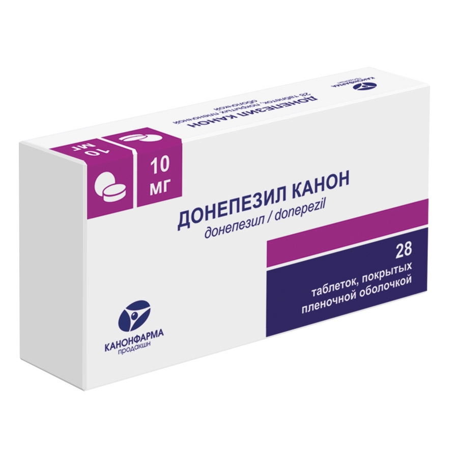 ДОНЕПЕЗИЛ КАНОН ТАБ П/О 10МГ №28/КАНОНФАРМА/
