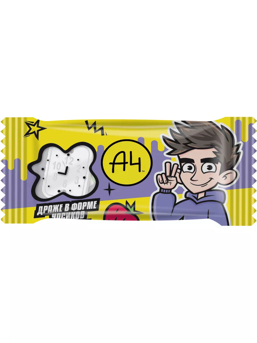 ВЛАД А4 ДРАЖЕ В ФОРМЕ ЧАСИКОВ В БЛОКЕ 12Г УТ62237/КОНФИТРЕЙД/