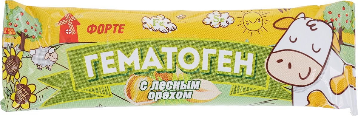 ГЕМАТОГЕН ФОРТЕ С ЛЕСНЫМ ОРЕХОМ 40Г