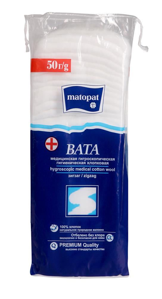 ВАТА МЕД MATOPAT ЗИГ-ЗАГ 50Г/БЕЛЛА/