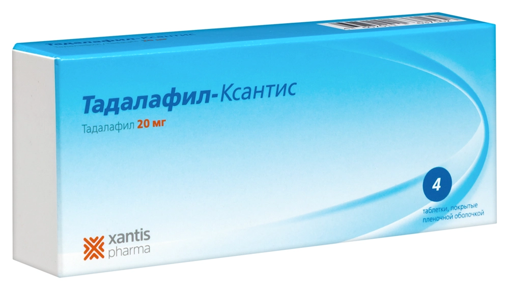 ТАДАЛАФИЛ-КСАНТИС ТАБ П/О 20МГ №4/АЛСИ/
