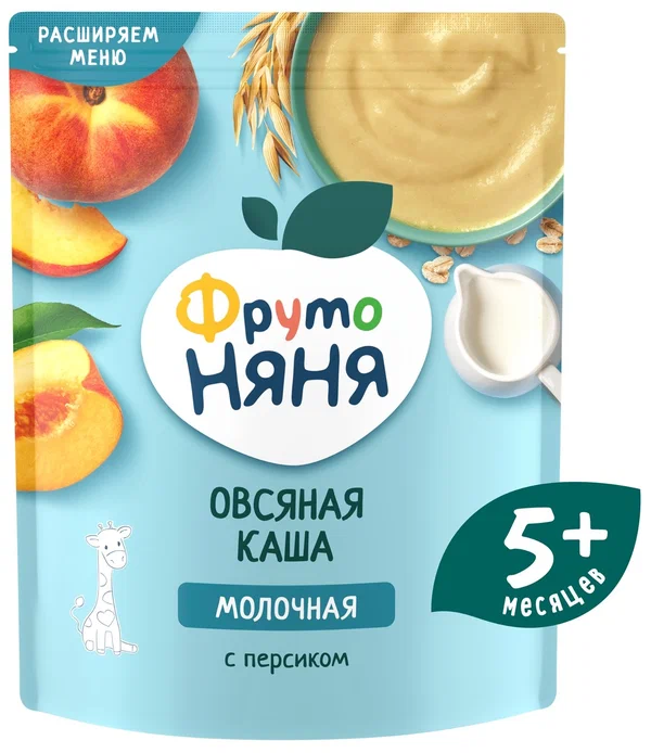 ФРУТОНЯНЯ КАША ОВСЯНАЯ МОЛ ПЕРСИК 5МЕС+ 200Г