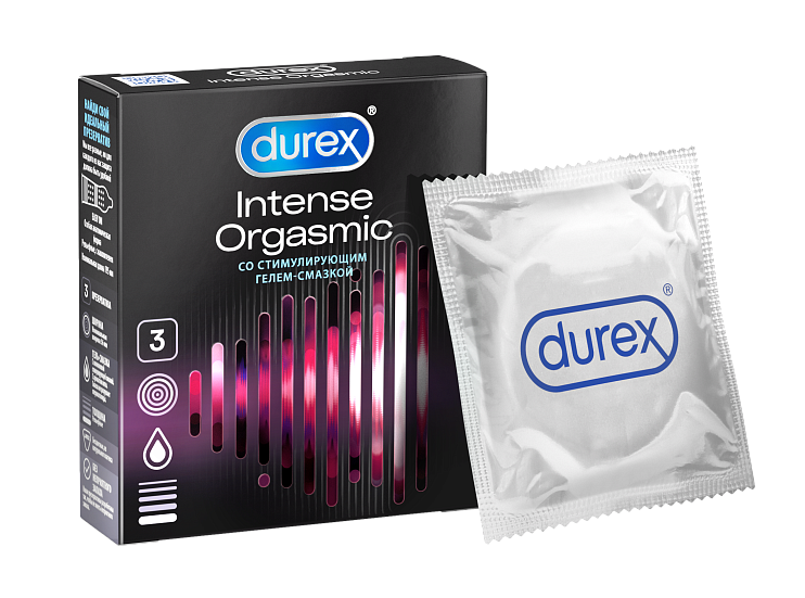 ПРЕЗЕРВАТИВЫ ДЮРЕКС INTENSE ORGASMIC РЕЛЬЕФНЫЕ №3