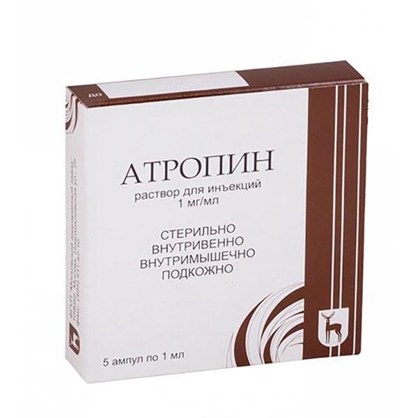 АТРОПИН Р-Р Д/ИН 1МГ/МЛ АМП 1МЛ №5/МЭЗ/