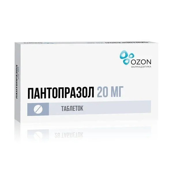 ПАНТОПРАЗОЛ ТАБ П/О 20МГ №56/ОЗОН/