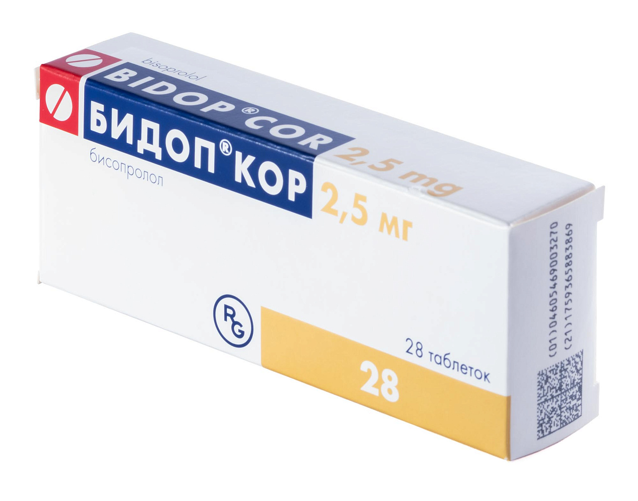 БИДОП КОР ТАБ 2,5МГ №28