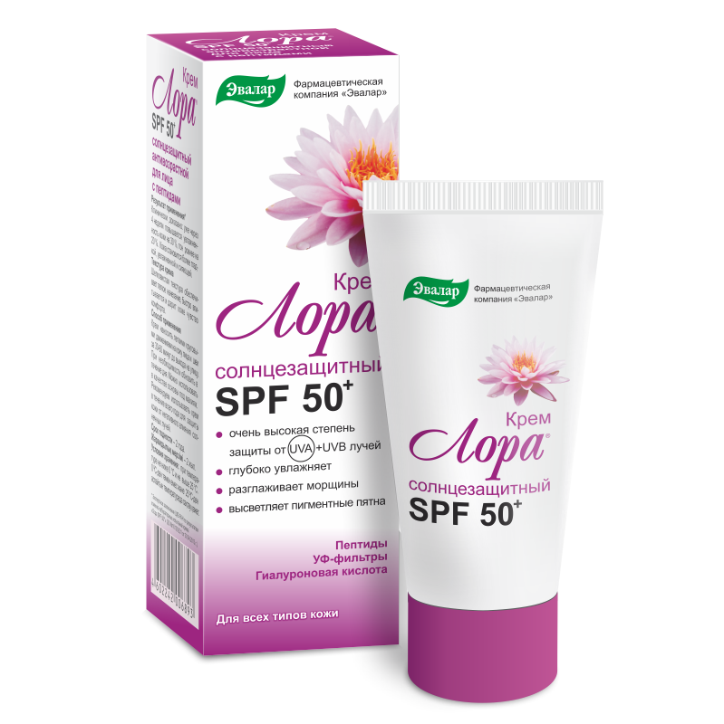 ЛОРА КРЕМ ДЛЯ ЛИЦА СОЛНЦЕЗАЩ А/ВОЗРАСТНОЙ SPF50+ 30Г/ЭВАЛАР/