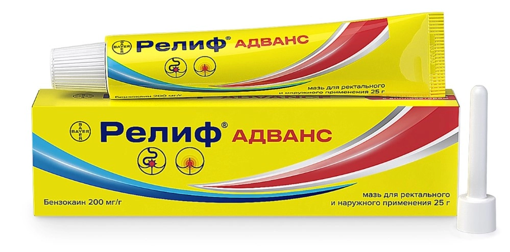 РЕЛИФ АДВАНС МАЗЬ НАРУЖНО РЕКТ 200МГ/Г 25Г