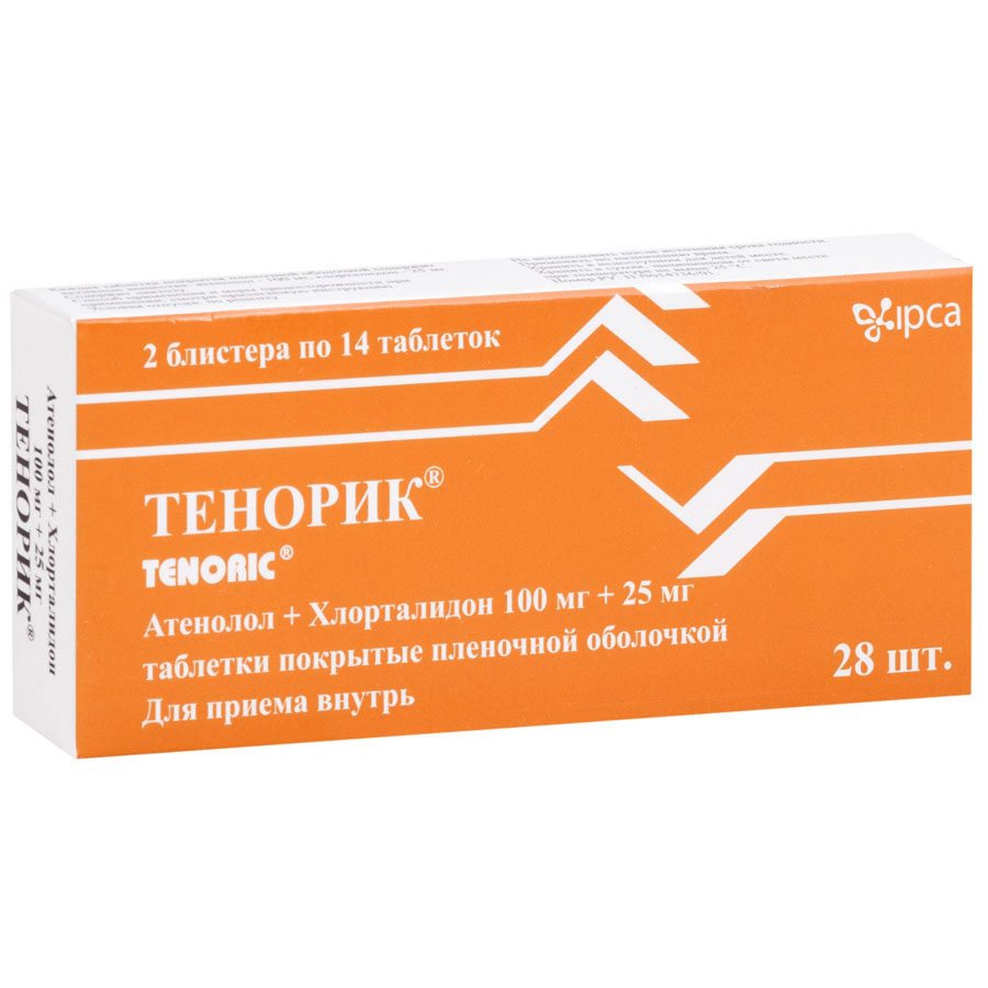 ТЕНОРИК ТАБ П/О 100МГ+25МГ №28