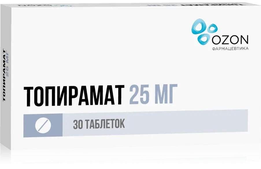 ТОПИРАМАТ ТАБ П/О 25МГ№30/ОЗОН/