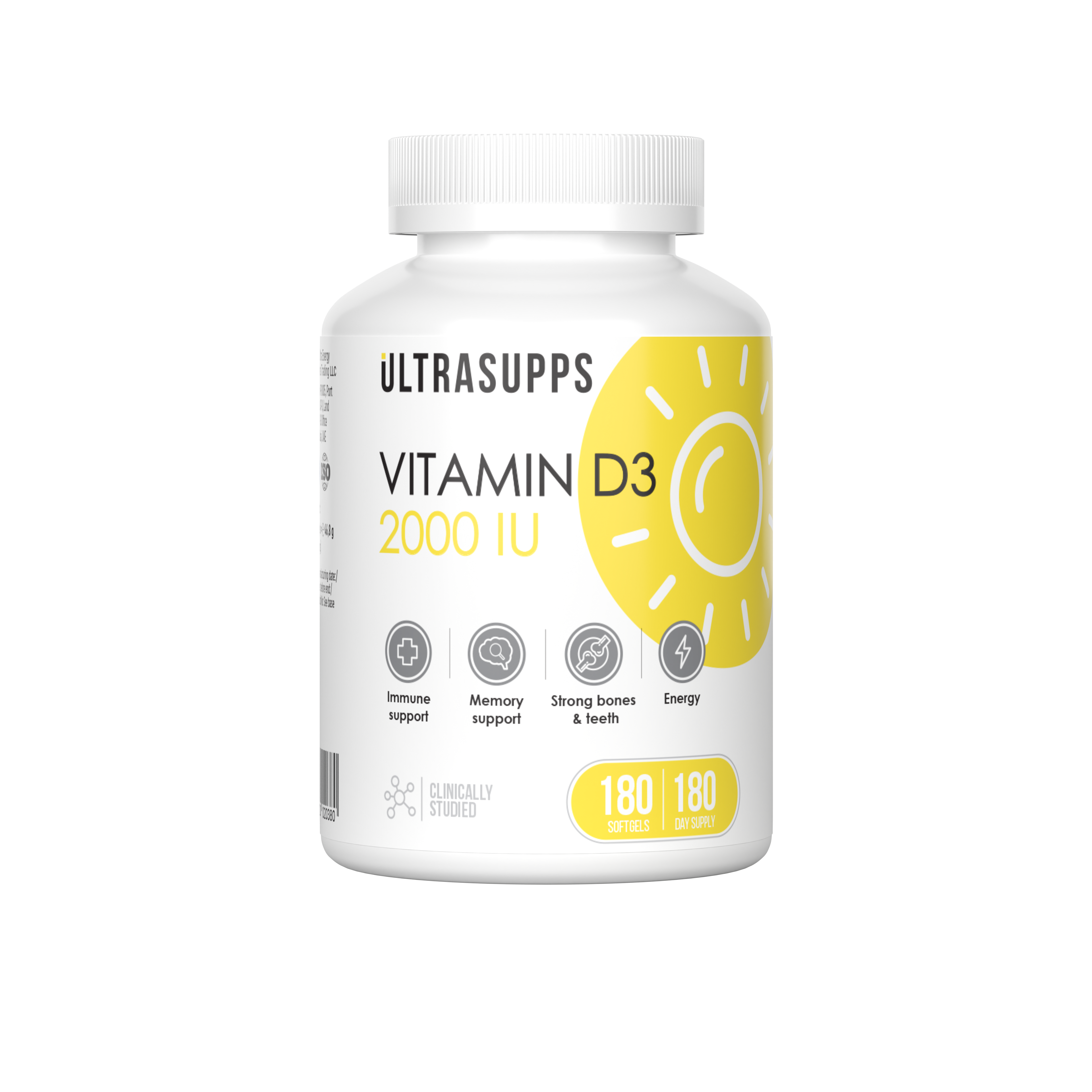 УЛЬТРАСАППС ВИТАМИН D3 2000МЕ КАПС МАССОЙ 260МГ БАНКА №180
