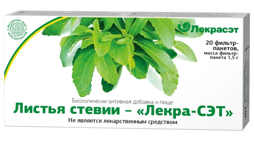 СТЕВИЯ ЛИСТЬЯ Ф/П 1,5Г N20/ЛЕКРА-СЭТ/