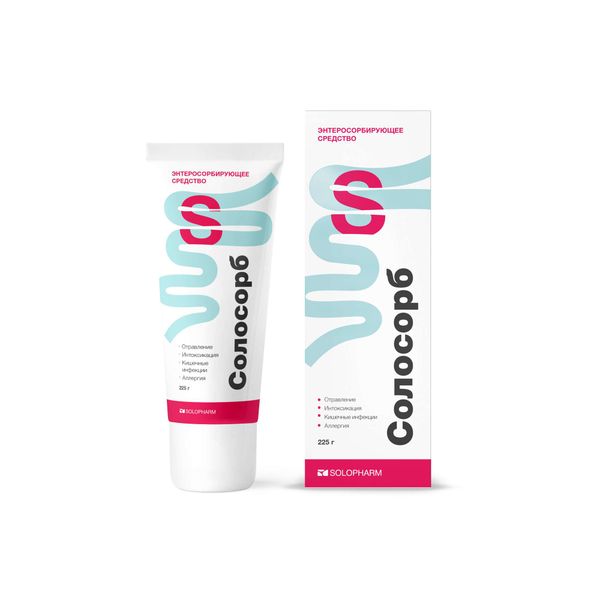 СОЛОСОРБ ГЕЛЬ Д/СУСП ВНУТРЬ 225Г