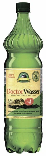 ВОДА ДОКТОР ВАССЕР №4 МИН ПИТЬЕВАЯ ГАЗ ПЭТ 1,5Л