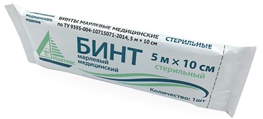 БИНТ МЕД СТ ИНД УП 5Х10СМ/МЕДОПТОРГ/