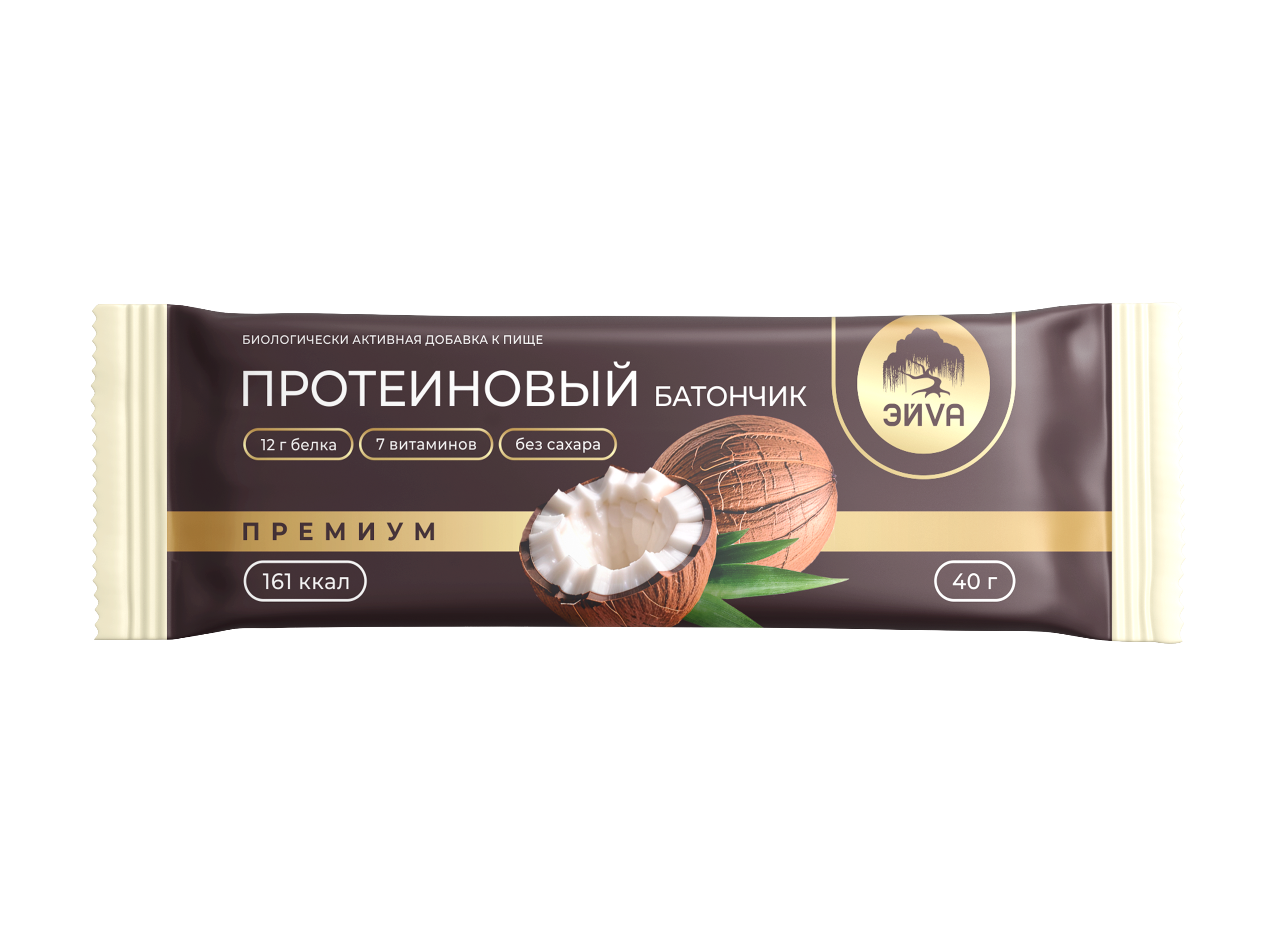 БАТОНЧИК ПРОТЕИНОВЫЙ КОКОС В ШОКОЛАДНОЙ ГЛАЗУРИ 40Г/ЭЙVА/ЭЙВА/