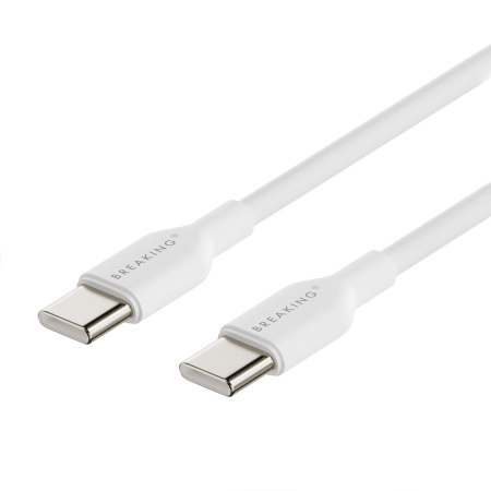 ВИВАТЕЛ КАБЕЛЬ BREAKING CLASSIC TYPE-C - TYPE-C 1M БЕЛЫЙ
