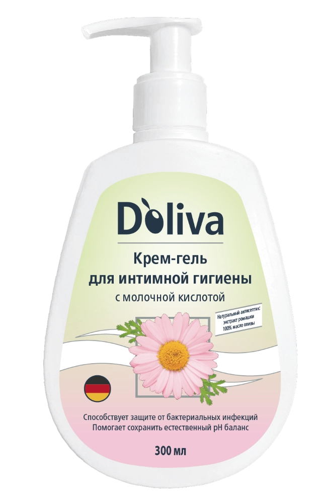 ДОЛИВА КРЕМ-ГЕЛЬ ДЛЯ ИНТИМНОЙ ГИГИЕНЫ С МОЛОЧНОЙ КИСЛОТОЙ 300МЛ