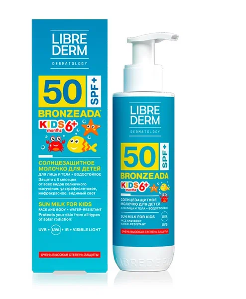 ЛИБРИДЕРМ БРОНЗИАДА С/З МОЛОЧКО ДЛЯ ДЕТЕЙ SPF 50+ 150МЛ С 6МЕС