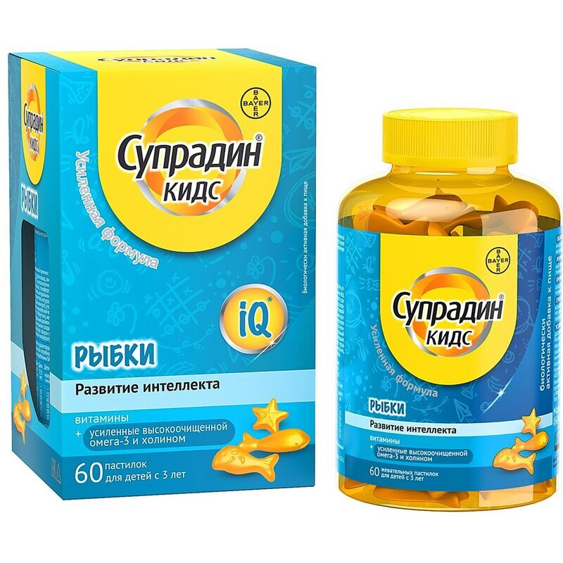 СУПРАДИН КИДС РЫБКИ ТАБ ЖЕВ №60