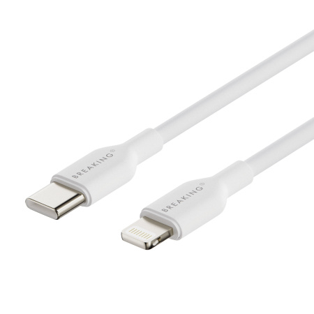 ВИВАТЕЛ КАБЕЛЬ BREAKING CLASSIC TYPE-C - LIGHTNING 1M БЕЛЫЙ