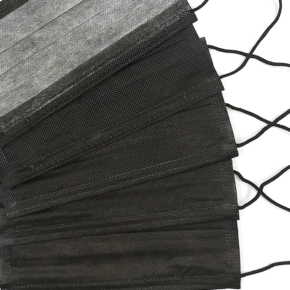 МАСКА 3-Х СЛОЙНАЯ МЕД.НА РЕЗИНКЕ ИЗ НЕТКАНОГО МАТЕР ЧЕРНАЯ №3