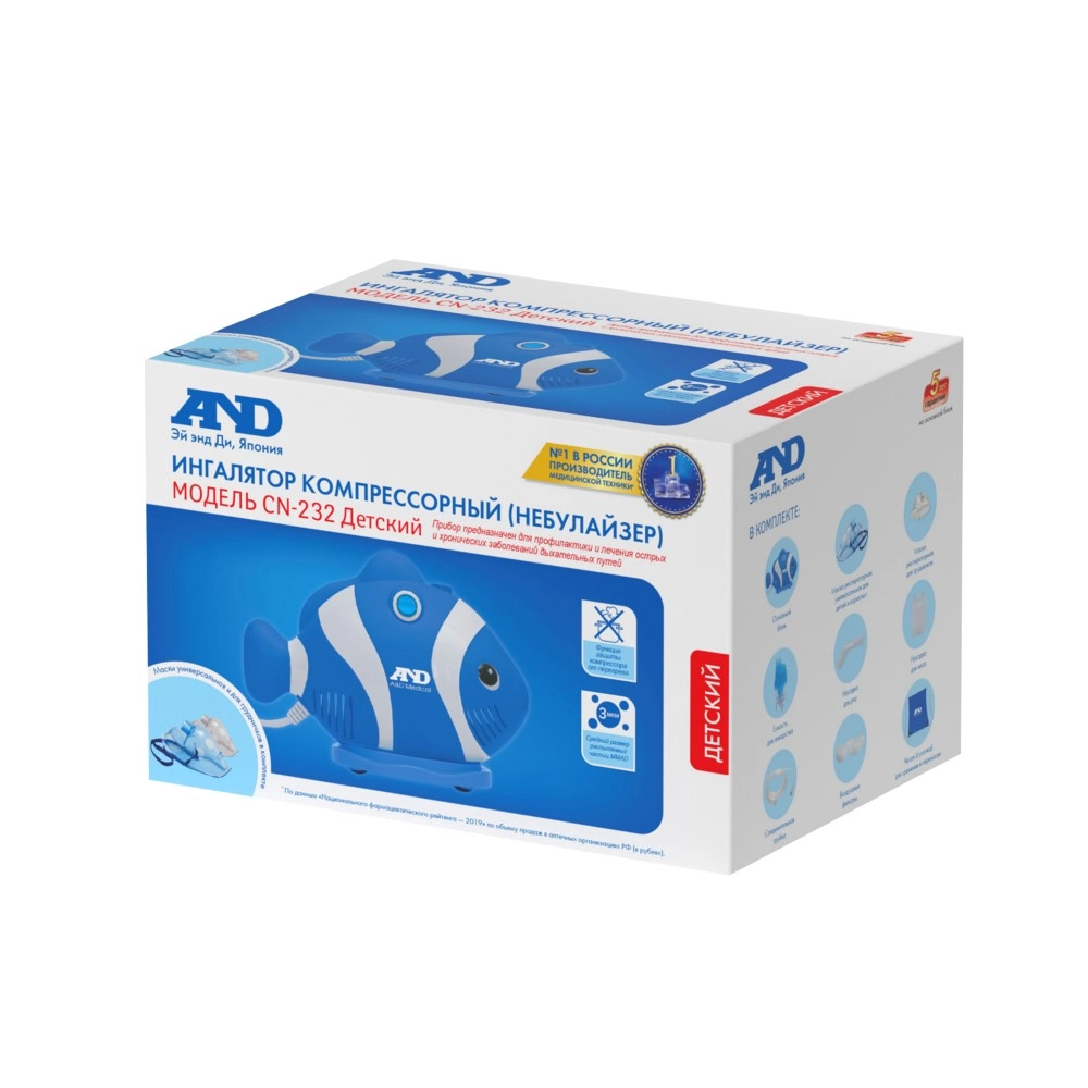 ЭЙ ЭНД ДИ ИНГАЛЯТОР КОМПРЕССОРНЫЙ ДЕТ CN-232