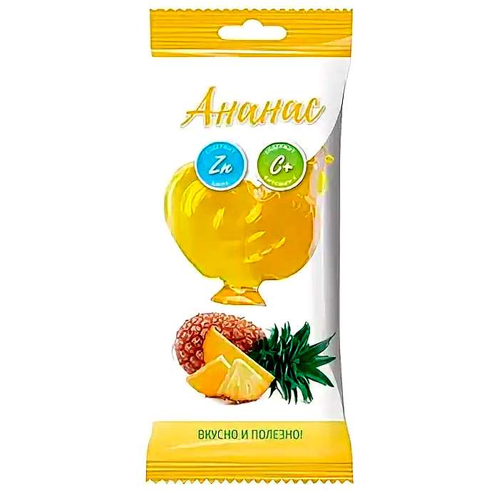 ПЕТУШОК КАРАМЕЛЬ ЛЕДЕНЦОВАЯ С ЦИНКОМ И ВИТАМИНОМ С СО ВКУСОМ АНАНАСА 17Г