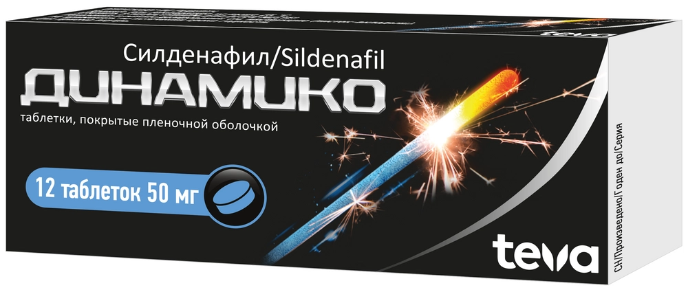 ДИНАМИКО ТАБ П/О 50МГ №12