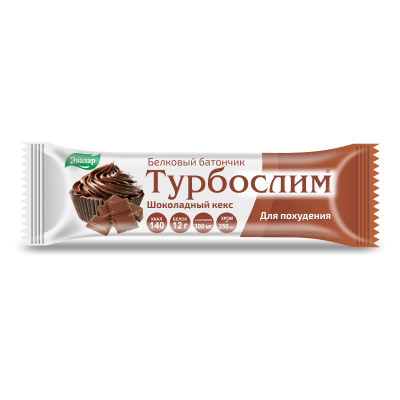 ТУРБОСЛИМ БАТОНЧИК Д/ПОХУДЕНИЯ ШОКОЛАДНЫЙ КЕКС 50Г