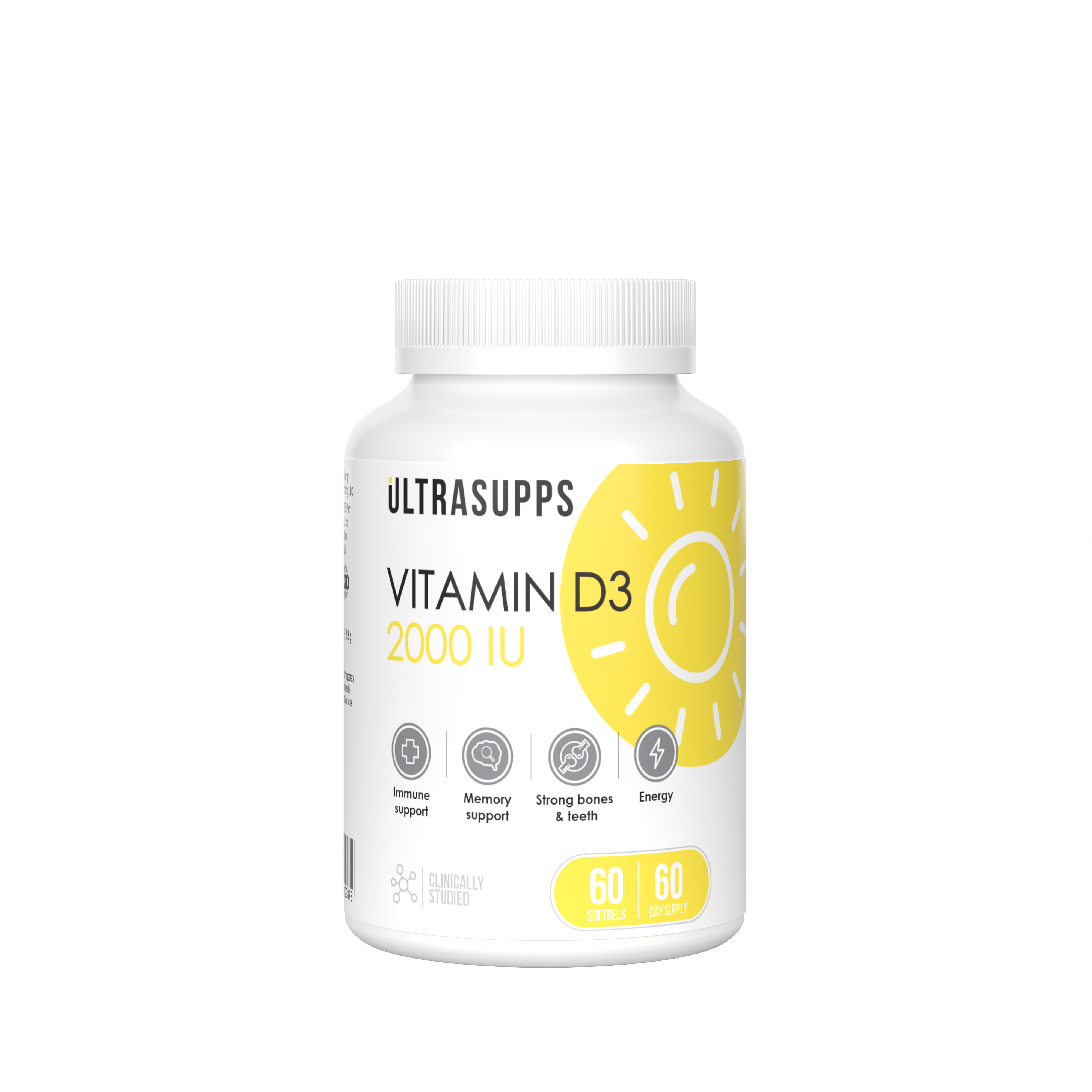 УЛЬТРАСАППС ВИТАМИН D3 2000МЕ КАПС МАССОЙ 260МГ БАНКА №60