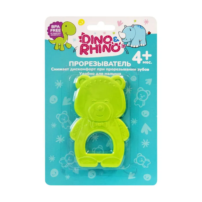 ПРОРЕЗЫВАТЕЛЬ DINOANDRHINO МИШКА 4М+ №1
