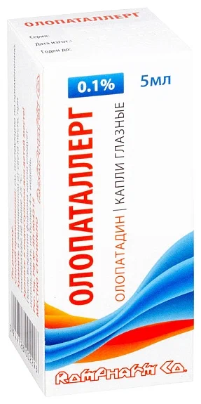 ОЛОПАТАЛЛЕРГ КАПЛИ ГЛАЗНЫЕ 0,1% 5МЛ