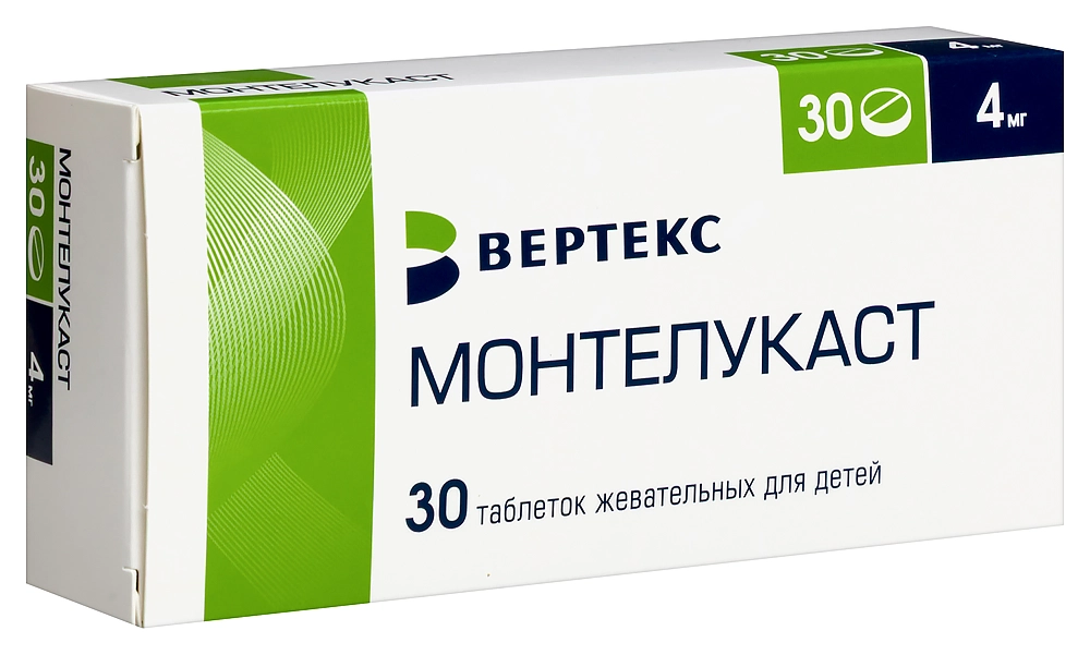 МОНТЕЛУКАСТ ТАБ ЖЕВ ДЕТ 4МГ №30/ВЕРТЕКС/