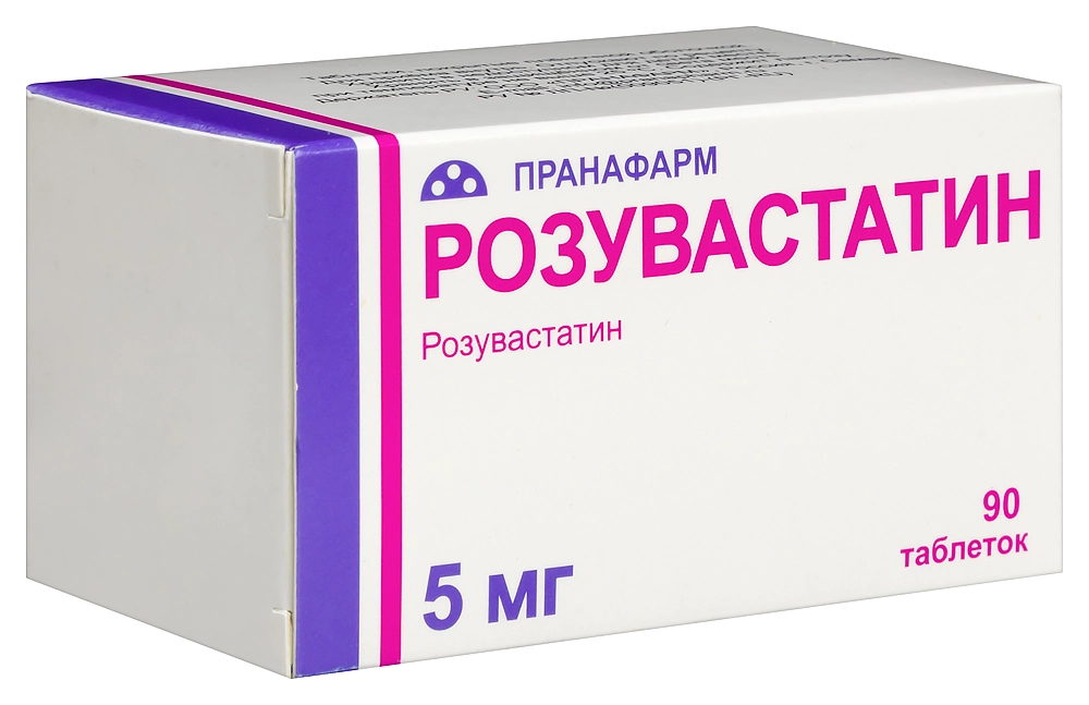 РОЗУВАСТАТИН ТАБ П/О 5МГ №90/ПРАНАФАРМ/