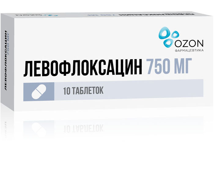 ЛЕВОФЛОКСАЦИН ТАБ 750МГ №10/ОЗОН/