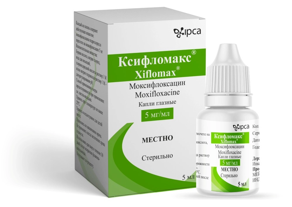КСИФЛОМАКС КАПЛИ ГЛАЗНЫЕ 5МГ/МЛ 5МЛ
