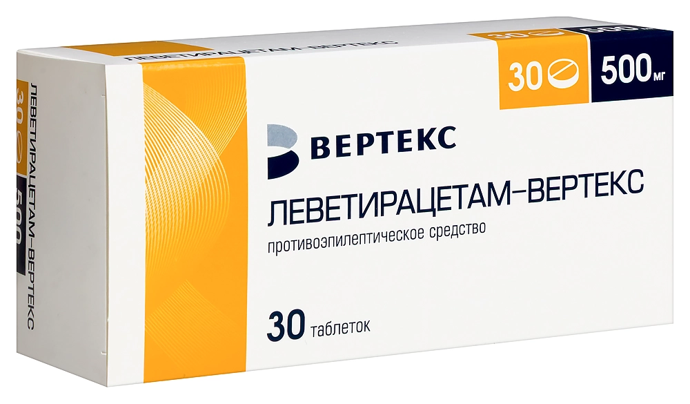 ЛЕВЕТИРАЦЕТАМ ТАБ П/О 500МГ №30/ВЕРТЕКС/