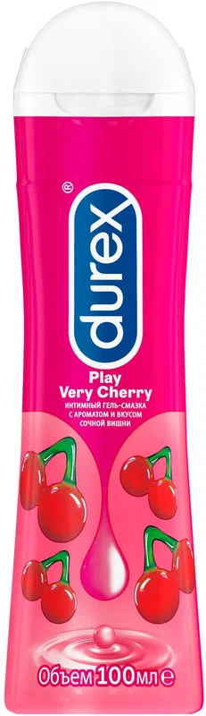 ГЕЛЬ-СМАЗКА ДЮРЕКС ПЛЕЙ С АРОМАТОМ И ВКУСОМ ВИШНИ 100МЛ