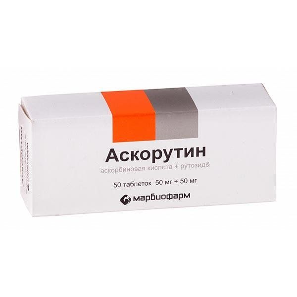 АСКОРУТИН ТАБ 50МГ+50МГ №50/МАРБИОФАРМ/ цена от 51.88 купить в аптеках ...
