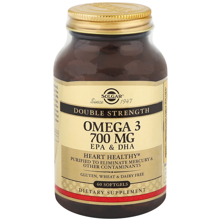 СОЛГАР ДВОЙНАЯ ОМЕГА-3 700МГ ЭПГ И ДГК КАПС №60