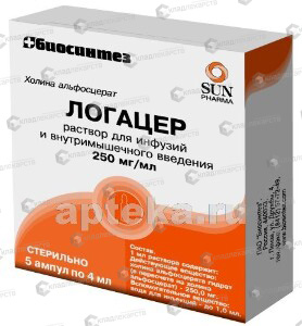ЛОГАЦЕР Р-Р Д/ИНФ В/М 250МГ/МЛ (25%) АМП 4МЛ №5/БИОСИНТЕЗ/