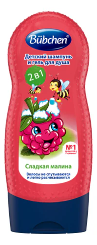 БЮБХЕН ШАМПУНЬ Д/ВОЛОС И ГЕЛЬ Д/ДУША СЛАДКАЯ МАЛИНА 230МЛ